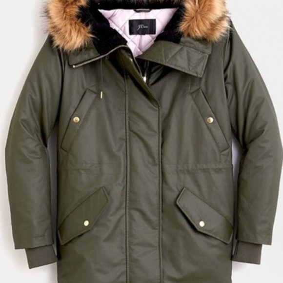 J.Crew - perfect winter parka with primaloft / petite small